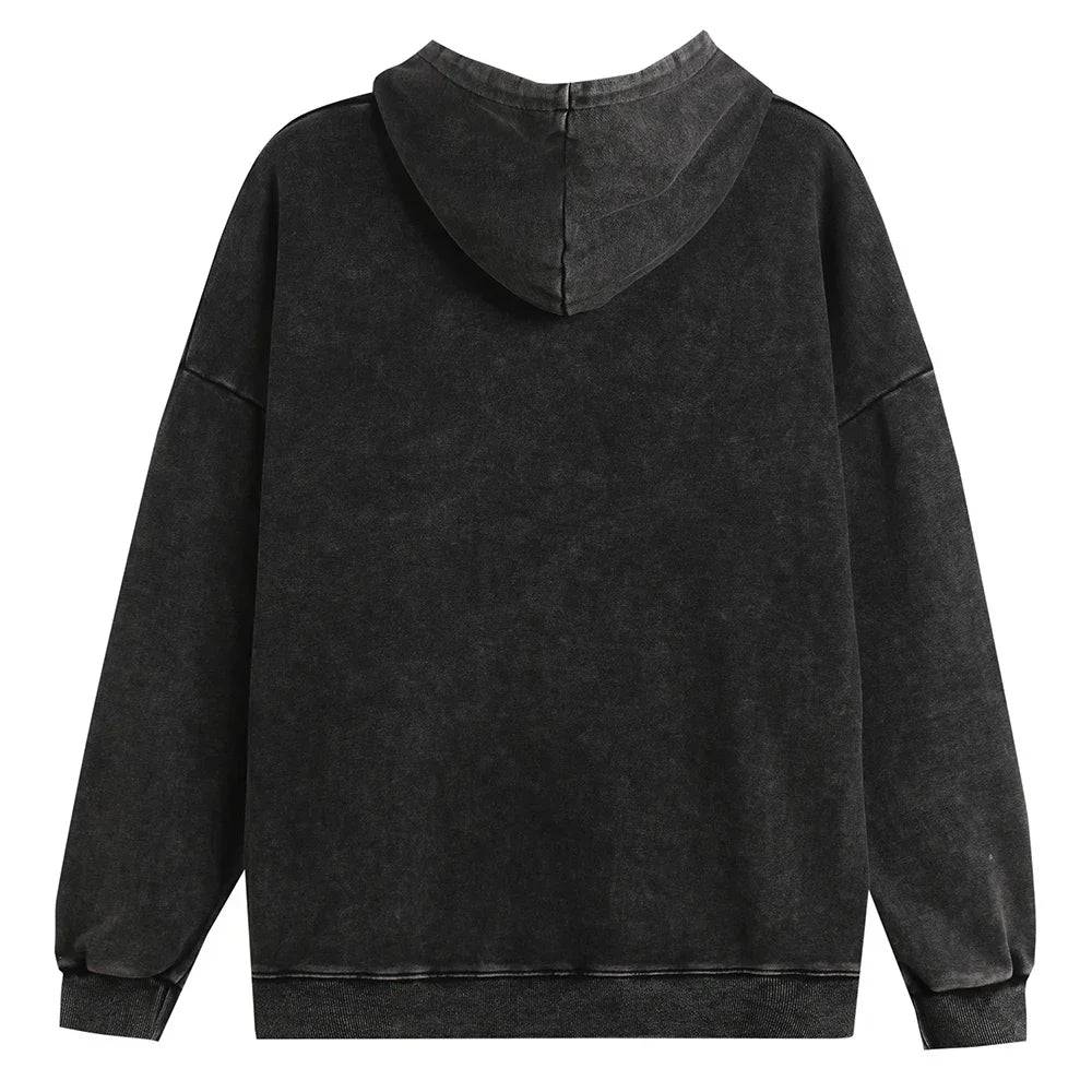 Vintage Retro Washed Pullover Hoodies Y2k