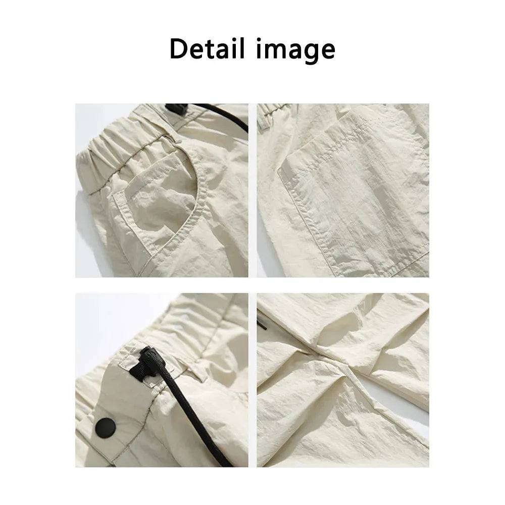 Men Ice Silk Wide Leg Casual Fit Sweatpants