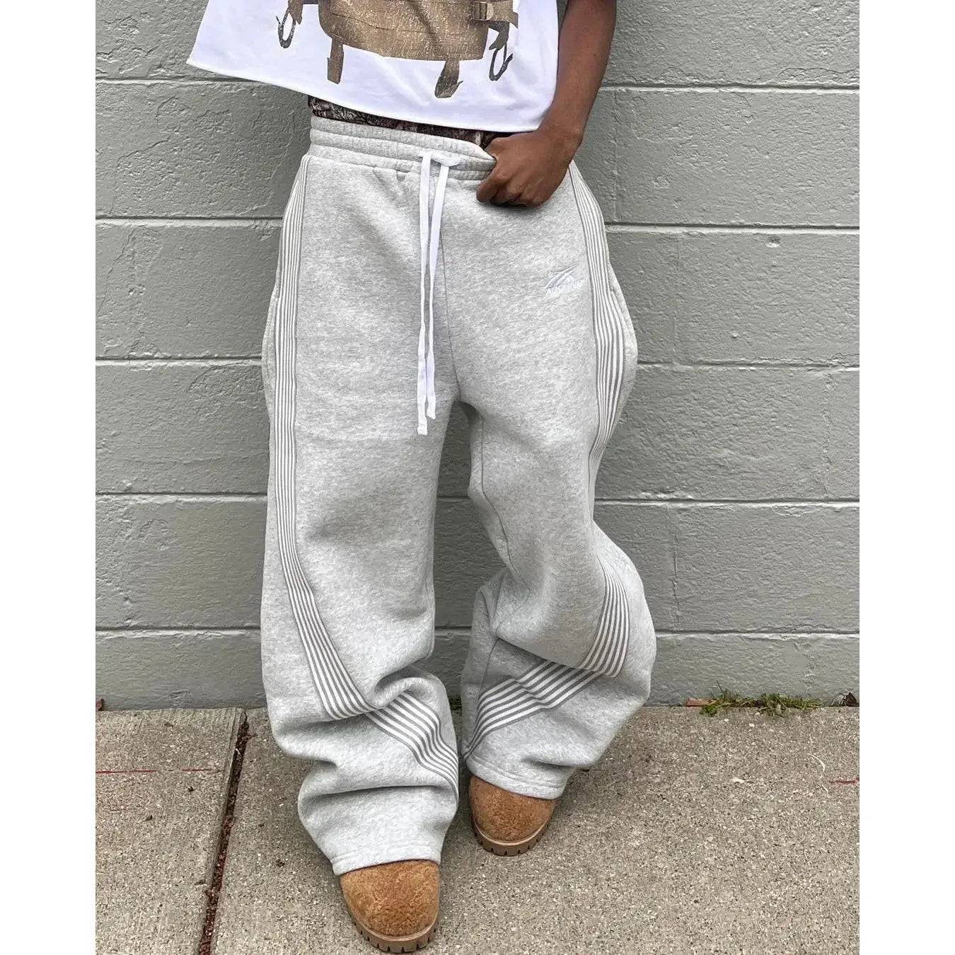 Y2k Embroidered Camo Drawstring Sweatpants