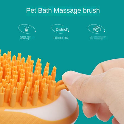 Dog Cat Bath Brush 2-in-1 Pet SPA Massage Comb Soft Silicone Pets Shower Hair Grooming Cmob Dog Cleaning Tool Pet Products - Xmaker