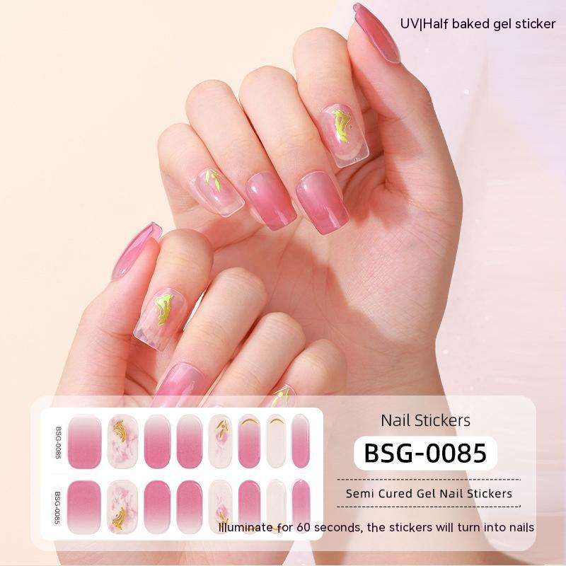 Semi-cured Nail Stickers Gel 3d Bronzing UV Nail Nail Stickers Paper - Xmaker