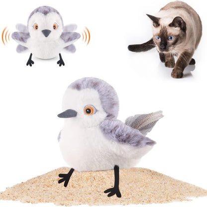 Interactive Cat Plush Toys For Indoor Cats Automatic Flapping Bird Cat Toy USB Rechargeable Electronic Pet Enrichment Toys - Xmaker