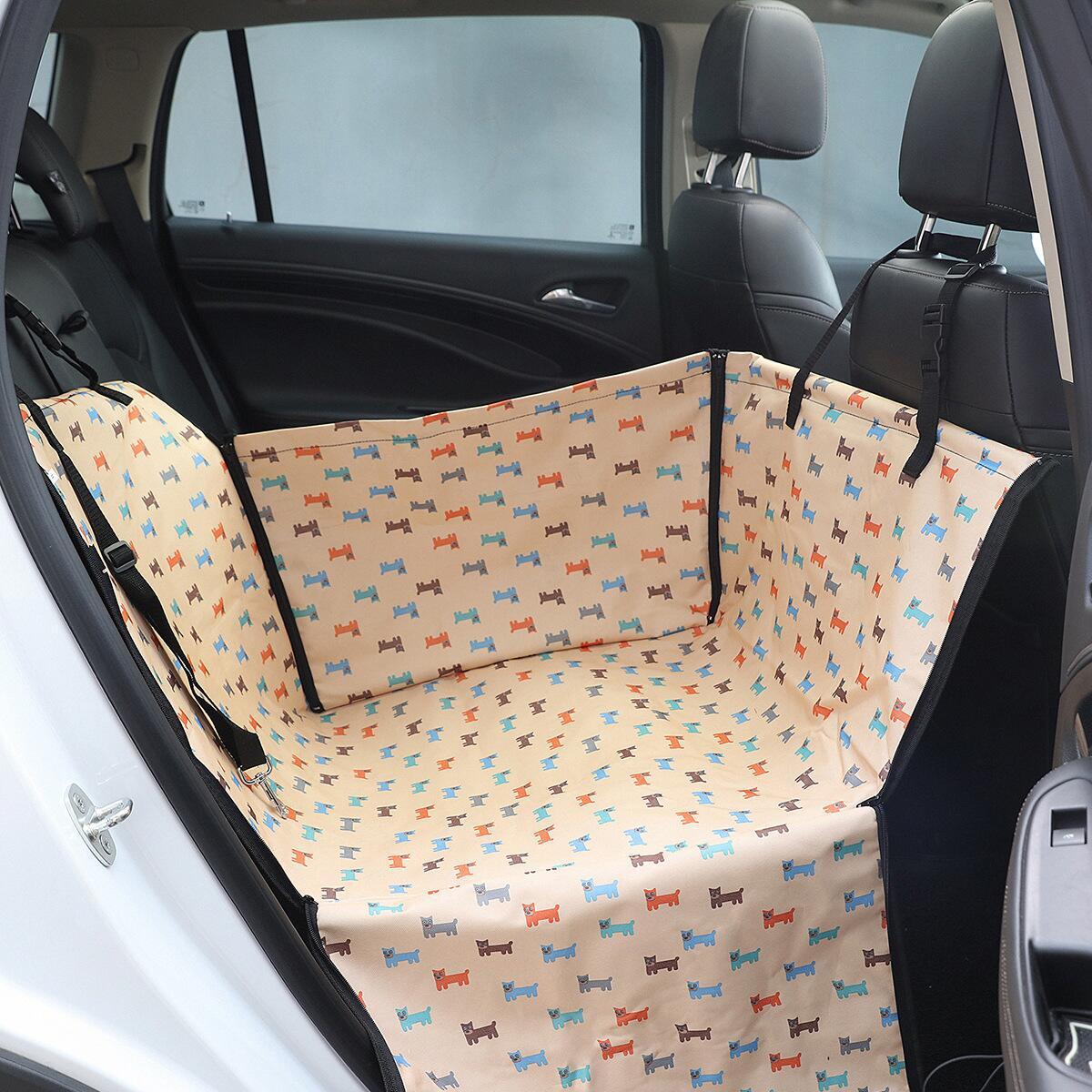 Rear Printed Double Layer Waterproof Pet Car Mat Pet Cat Dog Protection Pet Hanging Basket - Xmaker