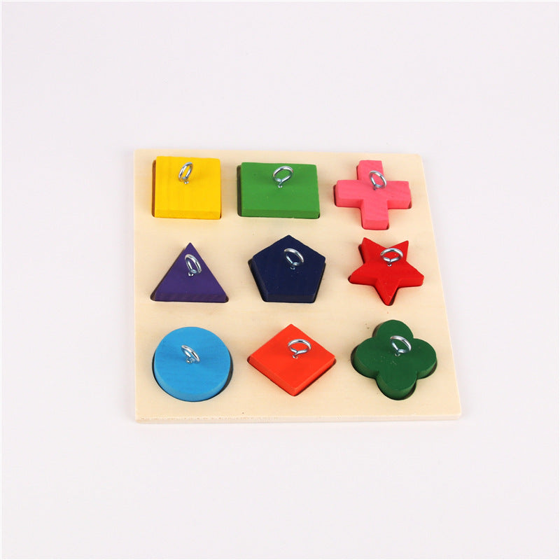 Parrot Training Toy 9 Color Wooden Blocks - Xmaker