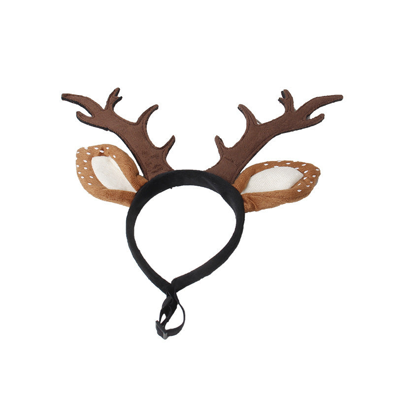 Cute Plush Pet Christmas Antler Headband - Xmaker