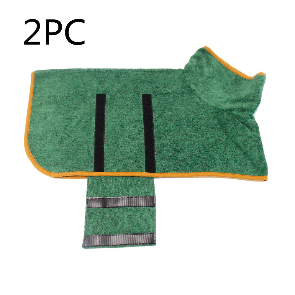 Absorbent Pet Bathrobe With Waist-wrapped Microfiber - Xmaker