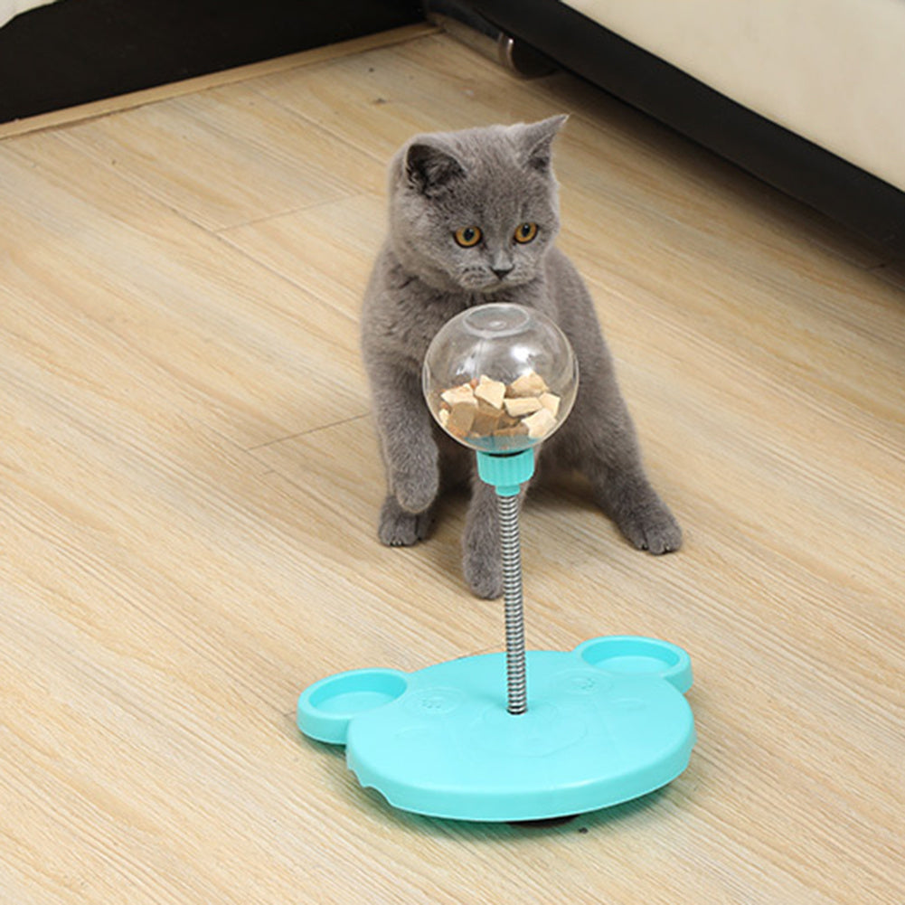 Pet Feeder Cat Toy Pets Leaking Food Ball Self-Playing Tumbler Funny Swing Feeder Puzzle Toys Playing Training Dispenser Bowl - Xmaker