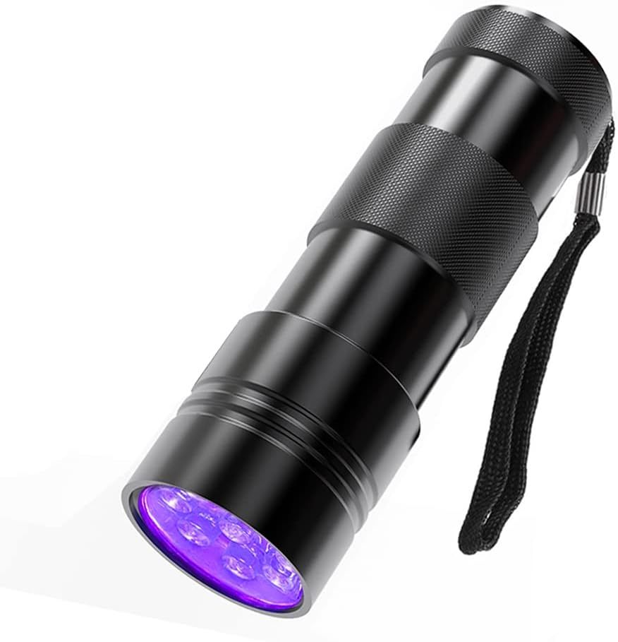 UV Flashlight LED Handheld Blacklight Flashlight Mini Light Torch Detector For Dog Pet Urine Stains Bed Bugs And Scorpions Batteries Not Included - Xmaker