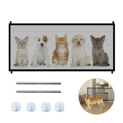 Pet Dog Fence Gate Safe Guard Safety Enclosure Dog Fences Dog Gate The Ingenious Mesh Magic Pet Gate - Xmaker