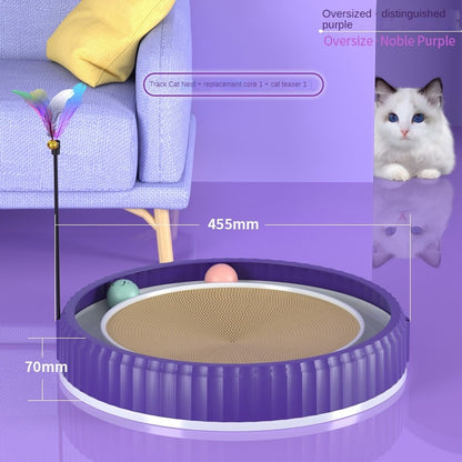 Round Cat Scratching Board Wear-resistant Anti-scratch Claw Grinder Furniture Protector Pet Products - Xmaker