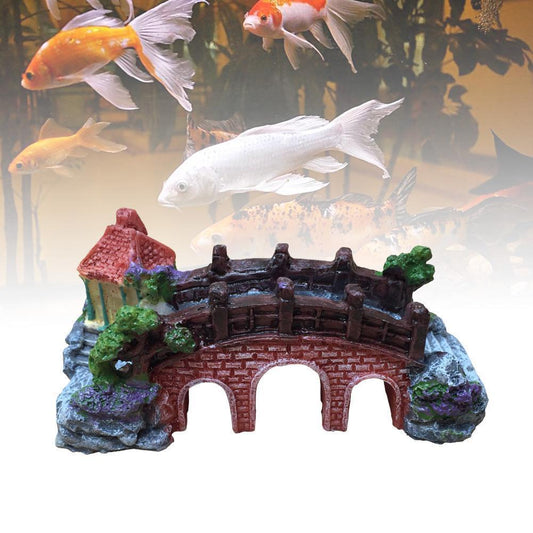 Fish Tank Aquarium Landscape Rockery Fake Bridge Landscaping Decoration - Xmaker