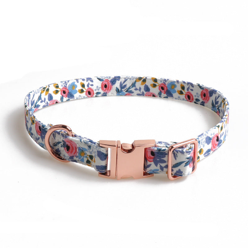 Pet Collar Full Metal Rose Gold Buckle Bow Collar - Xmaker