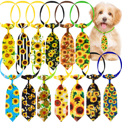 Sunflower Pet Tie Summer Collar Decoration - Xmaker