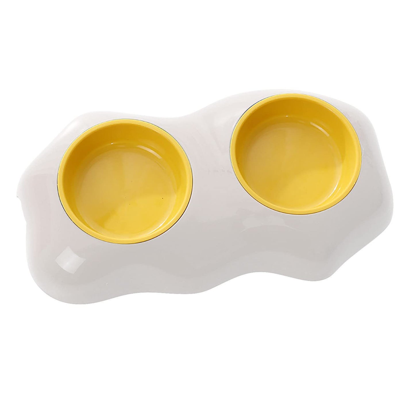 Egg-shaped Pet Bowl Drinking Water Single Bowl Double Bowl Dog Bowls Cute Pet Feeding Bowl Egg Yolk Shaped Food And Water Elevated Bowl Feeder - Xmaker