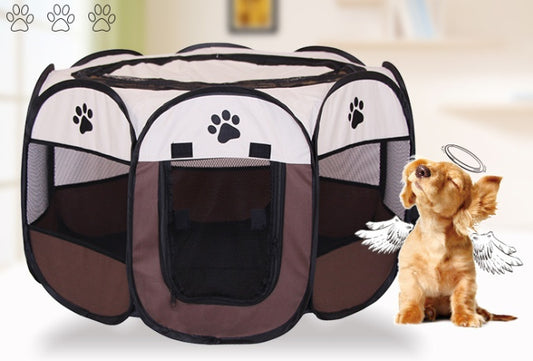 Fast folding octagonal pet fence, 600D Oxford cloth, waterproof and catching cat, dog cage, pet cage - Xmaker