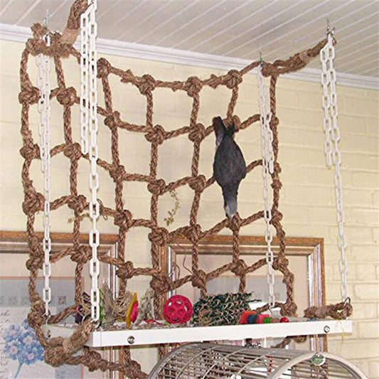 Parrot bird hemp rope climbing net - Xmaker