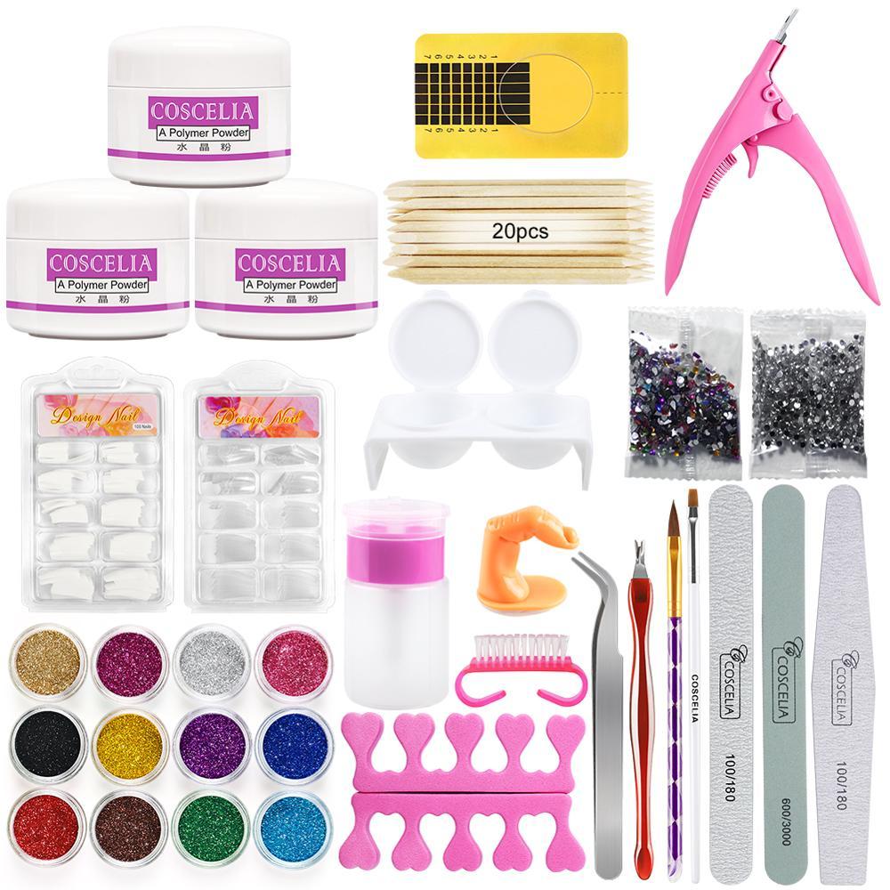 Nail Kit Acrylic Power and Liquid Set Nail Decorations Tool set