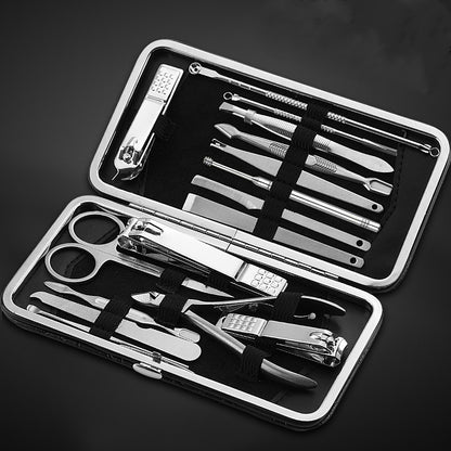 Stainless steel manicure tool set