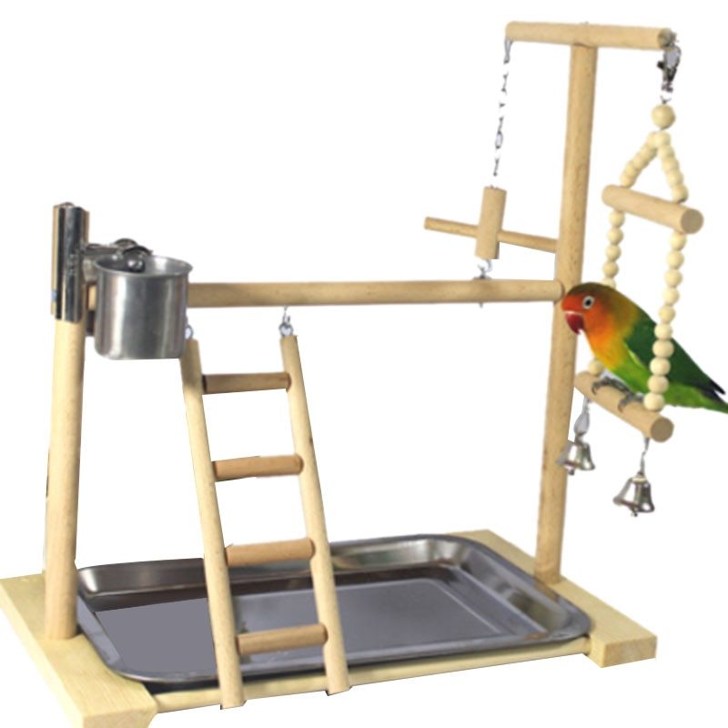 Wooden Small Cockatiel Floor Parrot Standing Stand - Xmaker