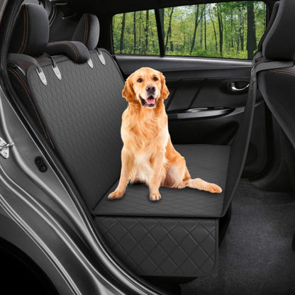 Dog Car Seat Cover View Mesh Pet Carrier Hammock Safety Protector Car Rear Back Seat Mat With Zipper And Pocket For Travel - Xmaker