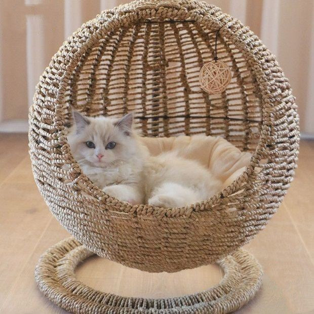 Pet Cat Litter Round Semi-enclosed Opening Cat Hanging Basket - Xmaker