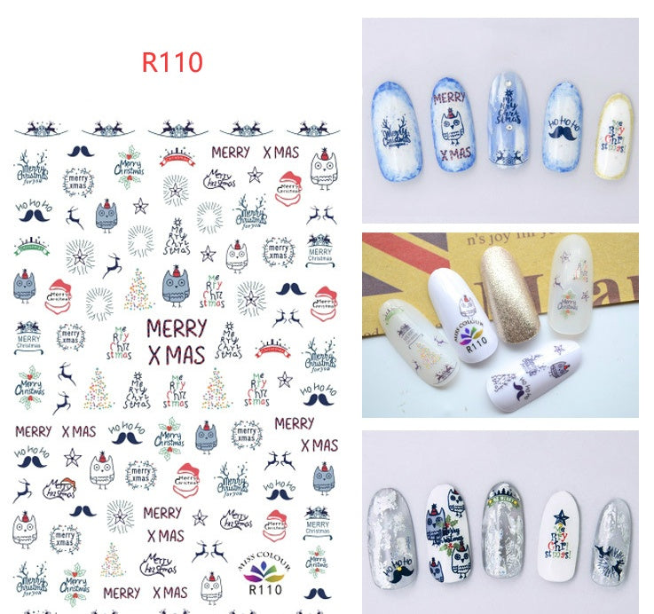 Christmas nail decals ornaments nail stickers - Xmaker