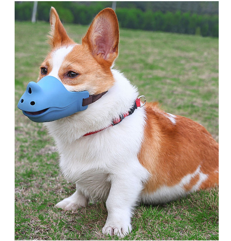 Rhino shape adjustable silicone dog muzzle - Xmaker