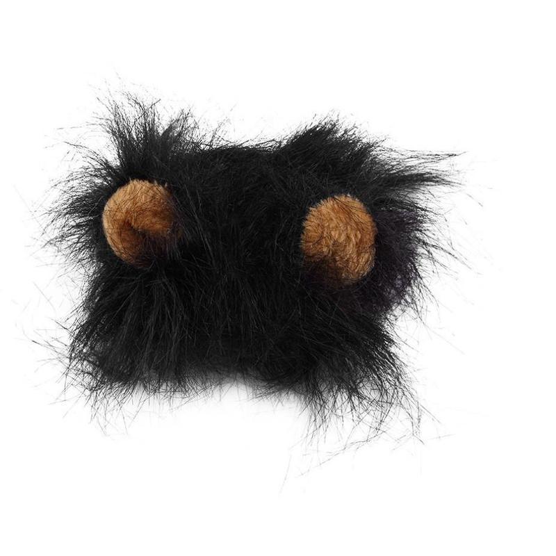 Funny Pet Hat For Small Dogs Cats Hat Emulation Lion Hair Mane Ears Head Cap Scarf Pet Halloween Festival Costume - Xmaker