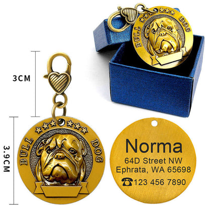 Custom Metal Engraved Dog ID Tag Anti-lost Identity Card - Xmaker