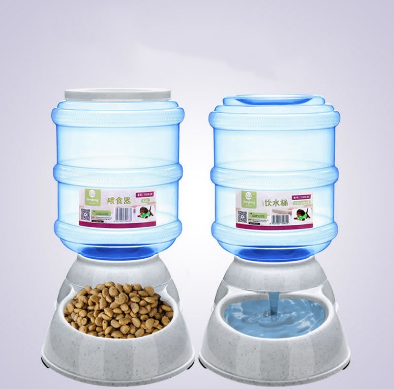 Cats Dogs Automatic Pet Feeder Drinking Water Fountains Large Capacity Plastic Pets Dog Food Bowl Water Dispenser - Xmaker