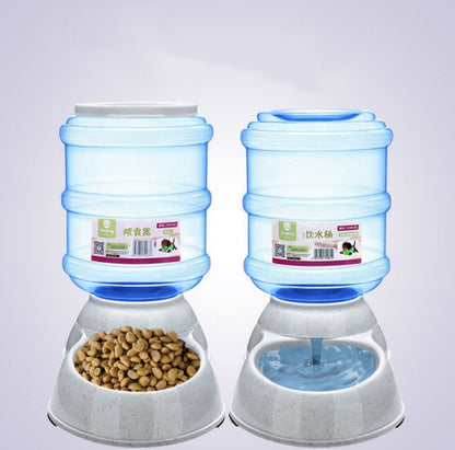 Cats Dogs Automatic Pet Feeder Drinking Water Fountains Large Capacity Plastic Pets Dog Food Bowl Water Dispenser - Xmaker