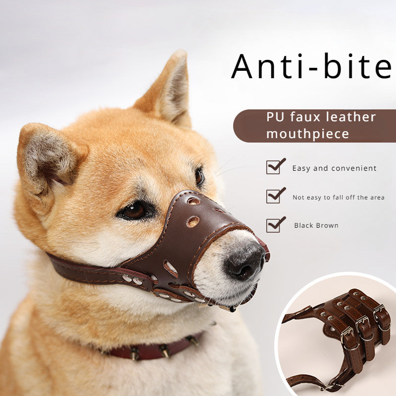 Dog Muzzle Silencer Anti-barking Bite Prevention Feeding Disorder Small Medium Large Dog Mouth Cover Teddy Golden Retriever - Xmaker