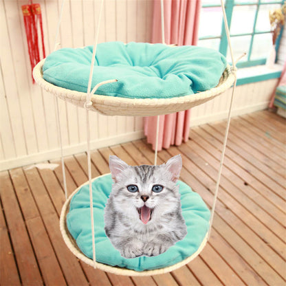 Straw cat hammock cat climbing frame cat nest - Xmaker