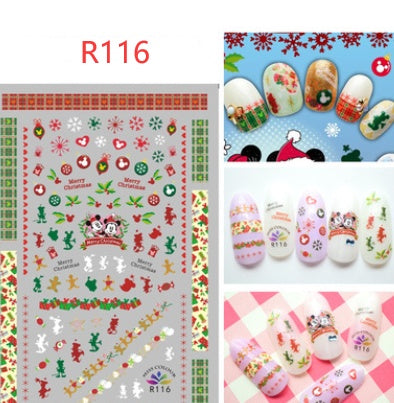 Christmas nail decals ornaments nail stickers - Xmaker