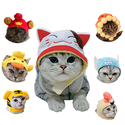 Funny Pet Dog Cat  Costume Warm Hat Photo Props Headwear - Xmaker