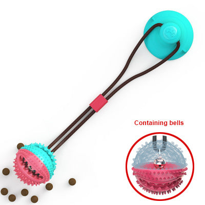 Dog Toys Silicon Suction Cup Tug Interactive Dog Ball Toy For Pet Chew Bite Tooth Cleaning Toothbrush Feeding Pet Supplies - Xmaker