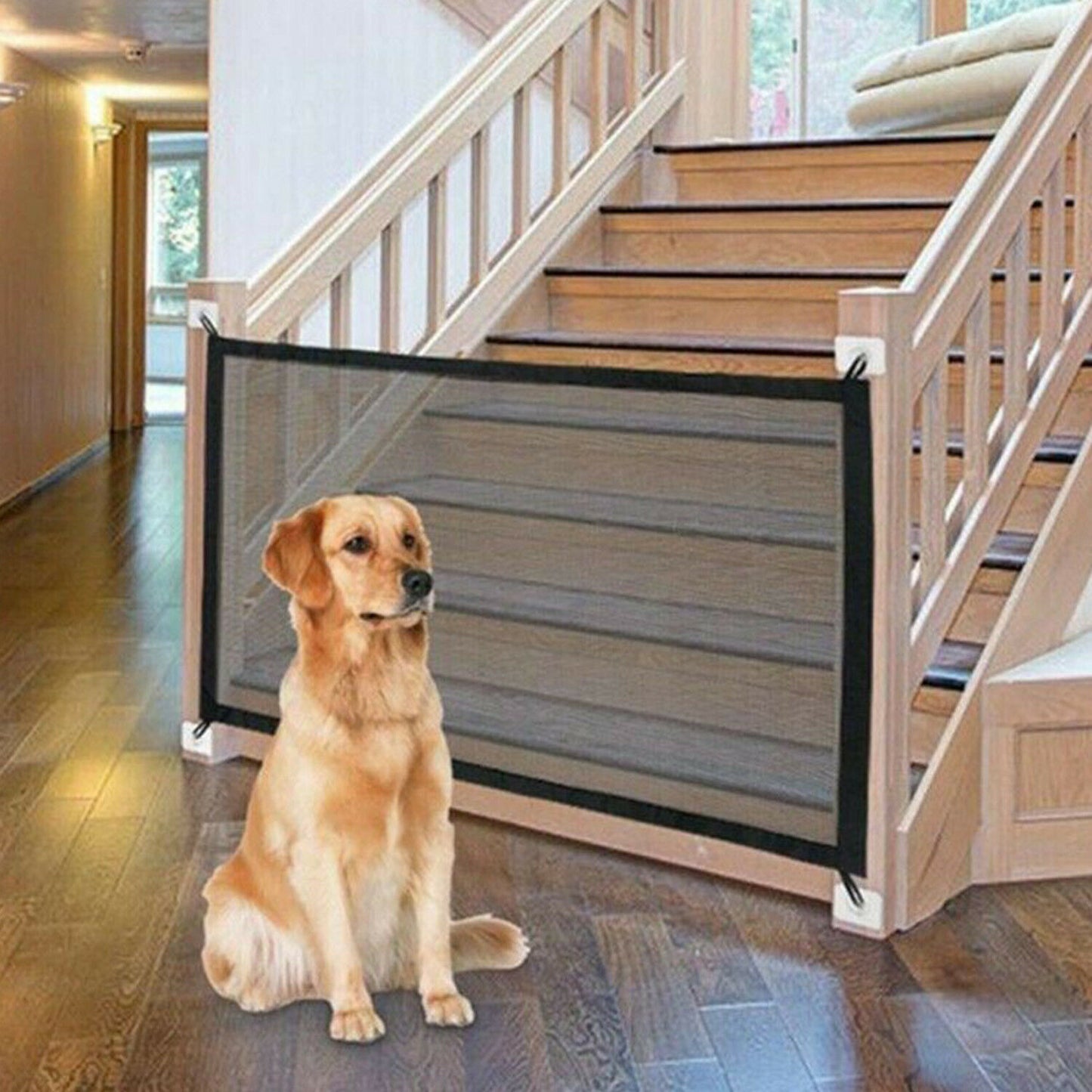 Pet Dog Fence Gate Safe Guard Safety Enclosure Dog Fences Dog Gate The Ingenious Mesh Magic Pet Gate - Xmaker