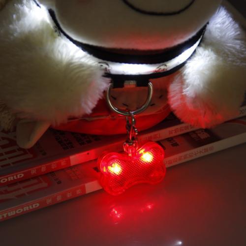 LED Dog Bone Shape ID Tag Pet Safety Collar Pendant - Xmaker