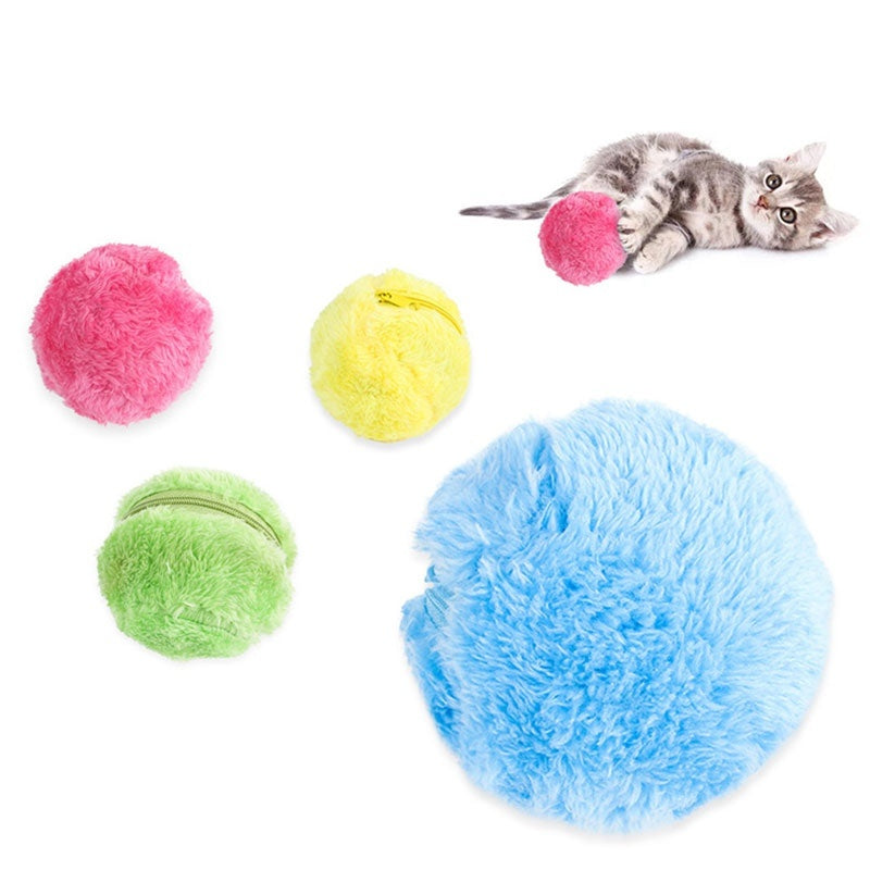 Magic Roller Ball Activation Automatic Ball Pets Interactive Funny Chew Plush Electric Rolling Ball Pet Dog Cat Toy - Xmaker