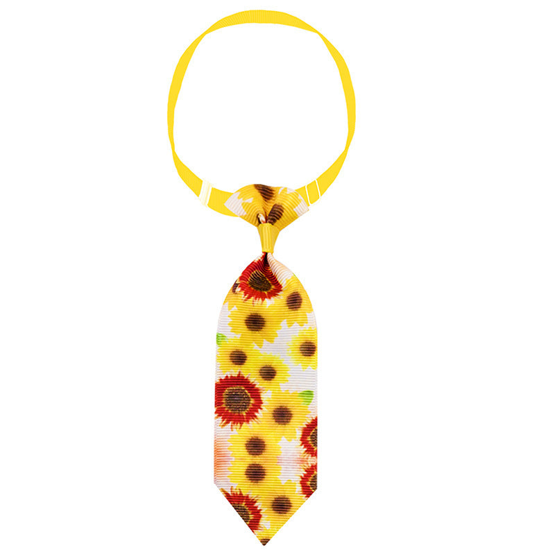 Sunflower Pet Tie Summer Collar Decoration - Xmaker