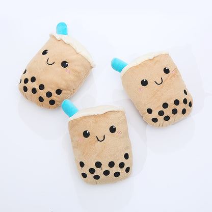 Dog Plush Toy Cute Milk Tea Shape Resistant To Biting Teeth - Xmaker