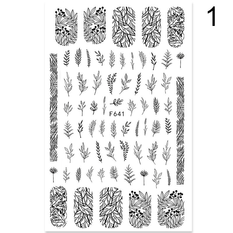 Summer Flowers and Love Adhesive Stickers Nail Art Stickers Nail Art Decals - Xmaker