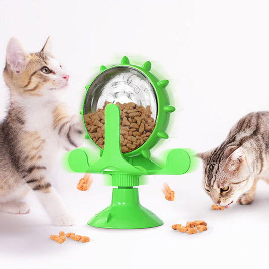 Cat Self-Healing Toy Leaks Food Spinning Windmill - Xmaker