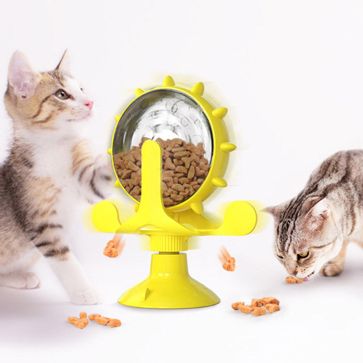 Cat Self-Healing Toy Leaks Food Spinning Windmill - Xmaker