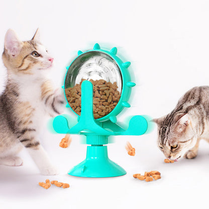 Cat Self-Healing Toy Leaks Food Spinning Windmill - Xmaker