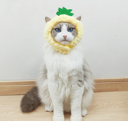 Cute Pineapple Cat Hat Warm Puppet Headdress - Xmaker