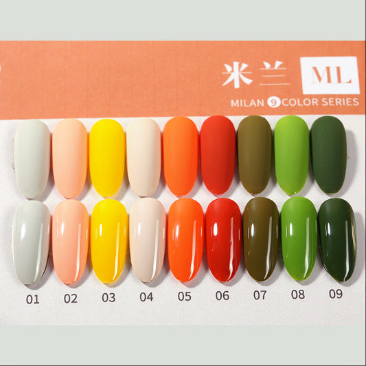 Solid Color Nail Polish Glue 9 Color Sparkling Polish Glue - Xmaker