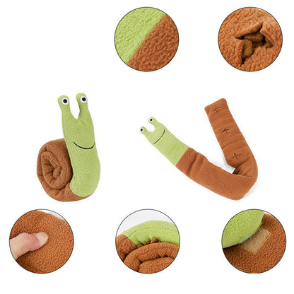 Fleece Interactive Dog Puzzle Snails Toys Cute Dog Supplies for Small Dogs Summer Pets Accessories - Xmaker