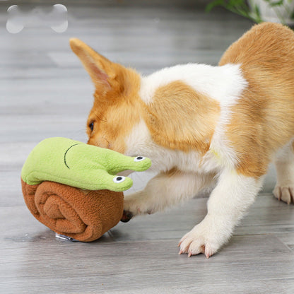 Fleece Interactive Dog Puzzle Snails Toys Cute Dog Supplies for Small Dogs Summer Pets Accessories - Xmaker