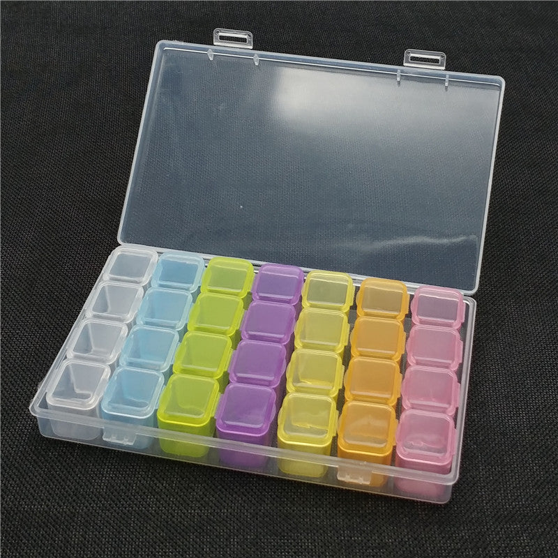 Manicure Tool Set 28 Grid Storage Box